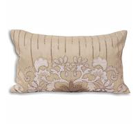 Paoletti Genevieve Feather Filled Cushion, Taupe, 30 x 50cm