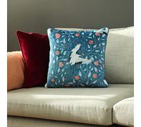Paoletti Georgiana Botanical Feather Filled Cushion - Twin Pack, Slate Blue, 45 x 45cm