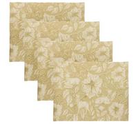 Gold Stag Washable Set of 4 Festive Placemats Paoletti Gold One Size