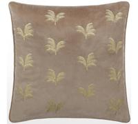 Paoletti Guilded Palms Embroidered Cushion Cover - Mink - 45x45cm