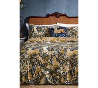 Paoletti Harewood Animal 100% Cotton Duvet Cover Set - Double - Blue