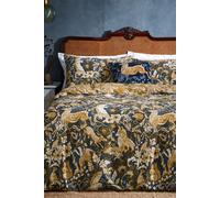 Paoletti Harewood Animal 100% Cotton Duvet Cover Set - Double - Blue