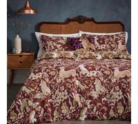 Paoletti Harewood British Animal Ruby Cotton Duvet Cover Set