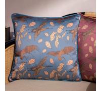 Paoletti Harper Feather Filled Cushion - Twin Pack, Slate Blue, 45 x 45cm