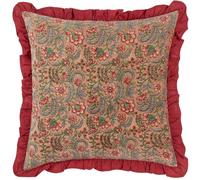 Paoletti Haven Floral Cotton Velvet Cushion Cover, 50 x 50 cm, Blushing Rose