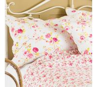 Paoletti Honey Pot Lane Floral Pillow Sham in White Paoletti White