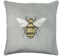 Paoletti Hortus Embroidered Bee Feather Rich Cushion