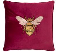 Paoletti Hortus Embroidered Bee Feather Rich Cushion
