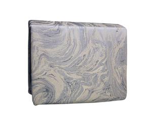 Paoletti Jacquard Marble Duvet Cover Set - Oyster - Double - Oyster - 100% Mixed