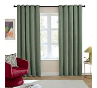 Paoletti Jupiter Chenille Eyelet Curtains - Grapefruit - 229cm x 183cm - Grapefruit - 100% Polyester