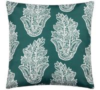 Paoletti Kalindi Paisley Outdoor Cushion Cover,Teal,43 x 43cm