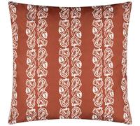 Paoletti Kalindi Stripe Outdoor Cushion Cover - Terracotta - 55cm x 55cm - Terracotta - 100% Polyester