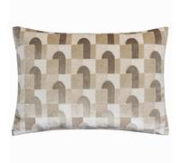 Paoletti Keela Geometric Cut Velvet Cushion Cover