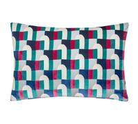 Paoletti Keela Cut Velvet Geometric Feather Filled Cushion
