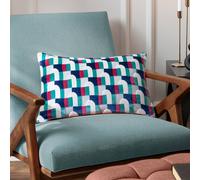 Paoletti Keela Cut Velvet Geometric Polyester Filled Cushion