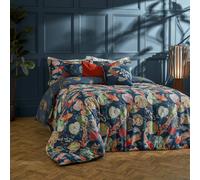 Paoletti Koi King Size Midnight Pond Reversible Duvet Cover Set - Blue - Wilko