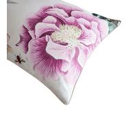Paoletti Krista Housewife Pillowcase (Pack of 2) - White/Purple/Green - One Size - White/Purple/Green - 100% Cotton
