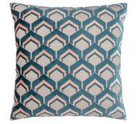 Paoletti Ledbury Velvet Jacquard Cushion Cover, Smoke/Rose