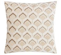 Paoletti Ledbury Velvet Jacquard Cushion Cover, Warm Taupe