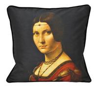Paoletti Leonardo Belle Polyester Cushion,Black,45 x 45cm