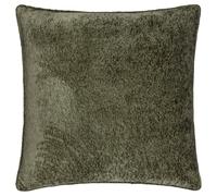 Paoletti Lustre Velvet Cushion Cover - Crushed Velvet Luxury Textured Piped Edge Decorative Case (Malachite Green - 50x50cm)