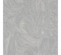 Paoletti Luxe Marble Metallic Vinyl Wallpaper, Grey