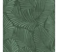 Paoletti Luxe Palmeria Emerald Green Botanical Vinyl Wallpaper Sample