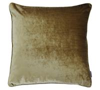 Riva Paoletti Luxe Velvet Cushion Cover - Gold - Soft Velvet Feel Fabric - Reversible - Hidden Zip Closure - Machine Washable - 100% Polyester - 55 x 55cm (22" x 22" inches)