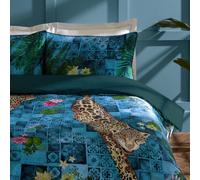 Paoletti Majorelle Exotic Pillowcase Pair, Azure Blue, 50 X 75Cm