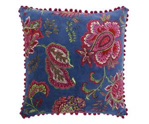 Paoletti Malisa Floral Pom-Pom Polyester Filled Cushion