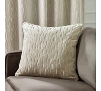 Paoletti Manhattan Velvet Cushion In Off White Off White 50cm x 50cm