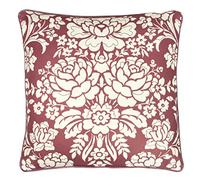 Paoletti Melrose Feather Filled Cushion, Polyester, Mulberry