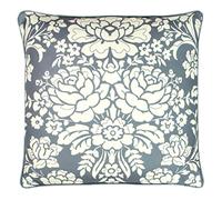 Paoletti Melrose Feather Filled Cushion, Polyester, Slate Blue