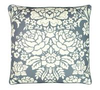 Paoletti Melrose Floral Cushion Cover - Slate Blue - One Size - Slate Blue - 100% Polyester