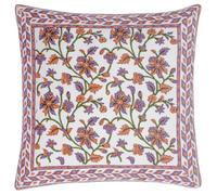 Paoletti Mentera Feather Filled Cushion, Lilac/Coral, 50 x 50cm