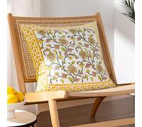 Paoletti Mentera Floral Cotton Velvet Feather Rich Filled Cushion