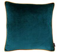 Paoletti Meridian Cushion Cover - Teal/Tigerlily Orange - 55x55cm - Teal/Tigerlily Orange - 100% Polyester