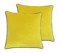 Paoletti Meridian Twin Pack Feather Filled Cushions, Polyester, Cylon/Teal, 55 x 55cm