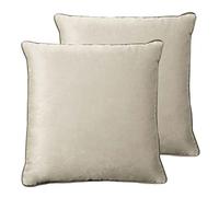 Paoletti Meridian Twin Pack Polyester Filled Cushions, Dove/Charcoal, 55 x 55cm