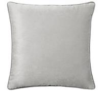 Paoletti Meridian Velvet Piped Polyester Filled Cushion, Dove/Charcoal