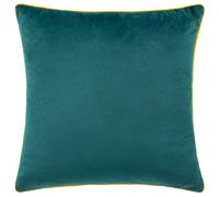 Paoletti Meridian Cushion - Polyester Filled Velvet Piped Luxury Decor (Teal/Ceylon - 55 x 55 cm)