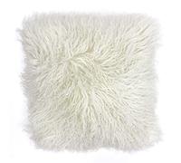 Paoletti Mongolian Polyester Filled Cushion Wool White
