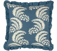 Paoletti Montrose Floral Cotton Fringed Feather Filled Cushion