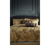 Paoletti Moondusk Jacquard Duvet Cover Set, Gold, Single