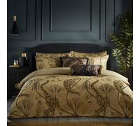 Paoletti Moondusk Exotic Animal Jacquard Duvet Cover Set, Super King, Gold