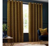 Paoletti New Galaxy Chenille Eyelet Curtains - Gold - 137cm x 229cm - Gold - 100% Polyester