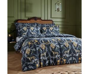 Paoletti Nouvilla Cheetah Floral 100% Cotton Duvet Cover Set