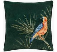 Paoletti Odisha Exotic Bird Embroidered Feather Rich Cushion