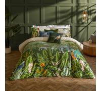 Paoletti Odisha Exotic Duvet Cover Set In Green Green Double