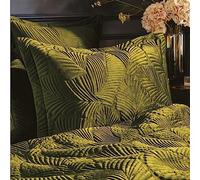 Palmeria Quilted Velvet Pillowcase Paoletti Dark Green One Size